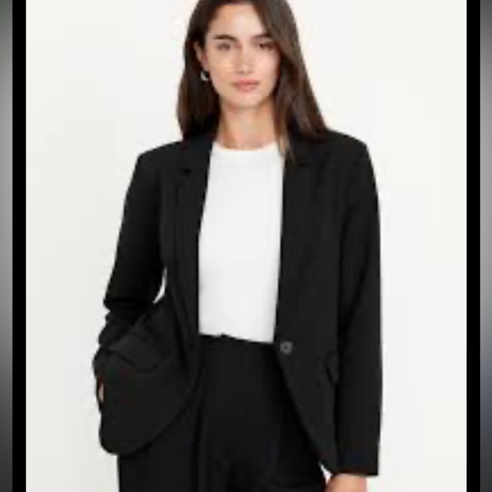 50%offw❤️ Old Navy Slim Fit Fitted Blazer black S NWT 128
